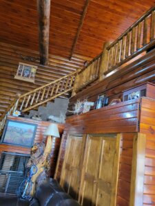 Interior of the hunting lodge at Prairie Legends Outfitters