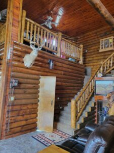 Interior photo of the entry way at one of the premiere hunting lodges at Prairie Legends Outfitters in Winner, South Dakota