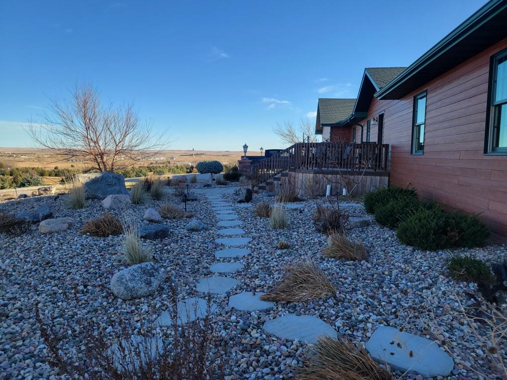 Exteriors of the hunting lodges in Winner, South Dakota at Prairie Legends Outfitters